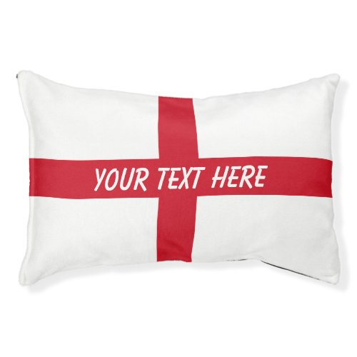 Personalized England flag dog bed for your pets