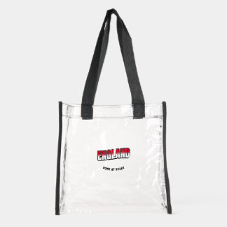 Personalized England Pride Retro 3D Clear Tote Bag