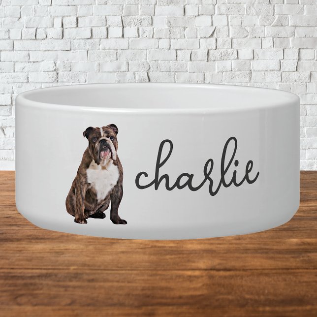 Personalized English Bulldog Food Bowl (Creator Uploaded)