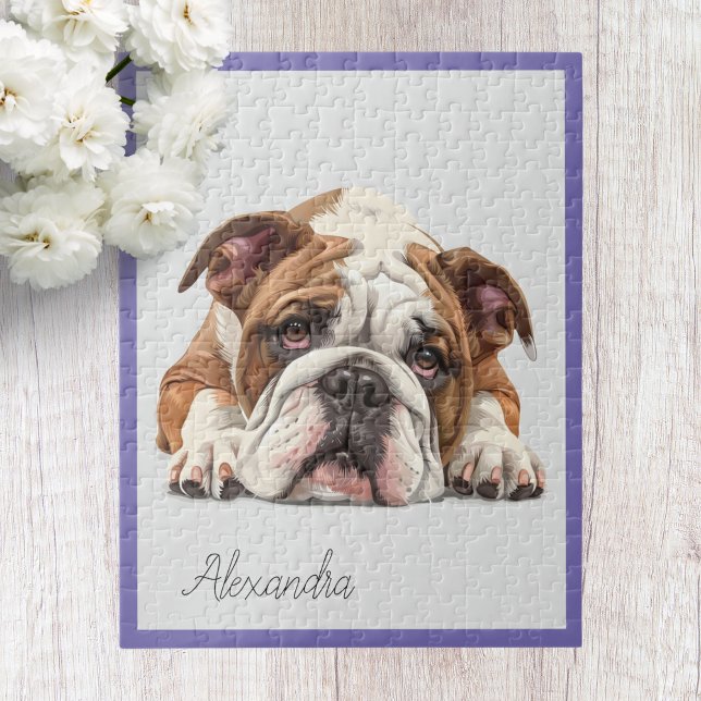 Personalized English Bulldog Jigsaw Puzzle (Creator Uploaded)