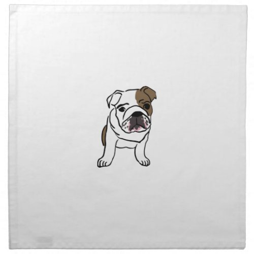 Personalized English Bulldog Puppy Napkin