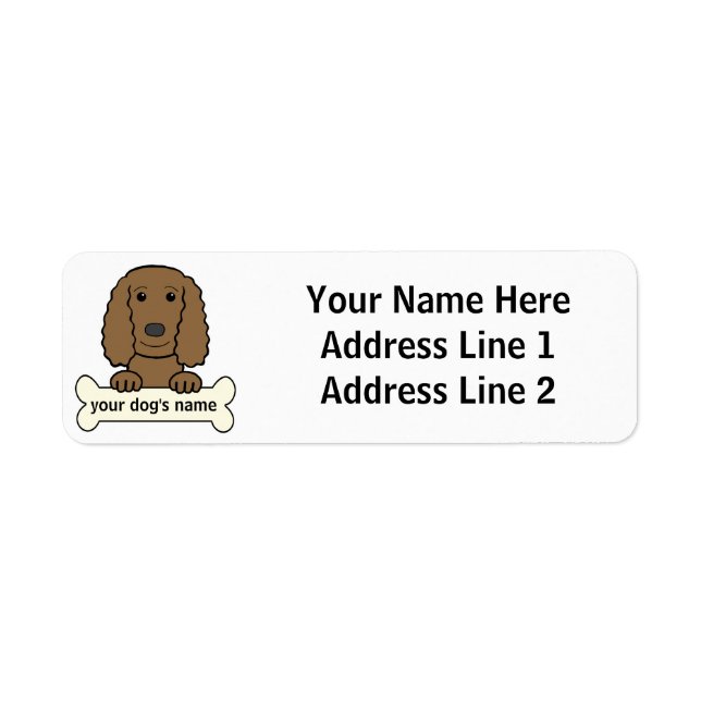 Personalized English Cocker Spaniel Label (Front)