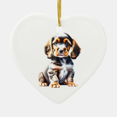 Personalized English Cocker Spaniel Puppy Ceramic Ornament