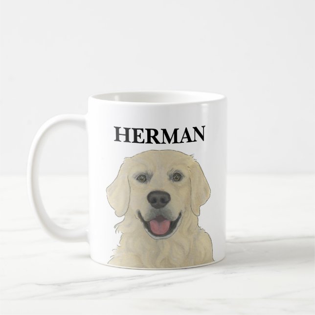Personalized English Golden Retriever Dog  Coffee Mug (Left)