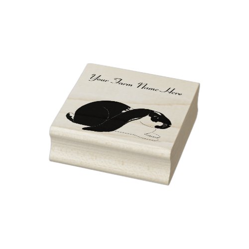 Personalized English Lop Bunny Rabbit Rubber Stamp