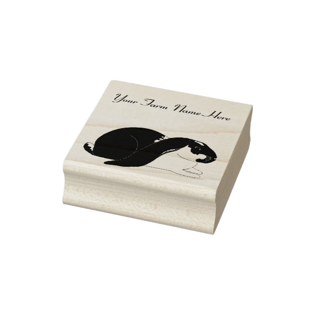 Personalized English Lop Bunny Rabbit Rubber Stamp (Stamp)