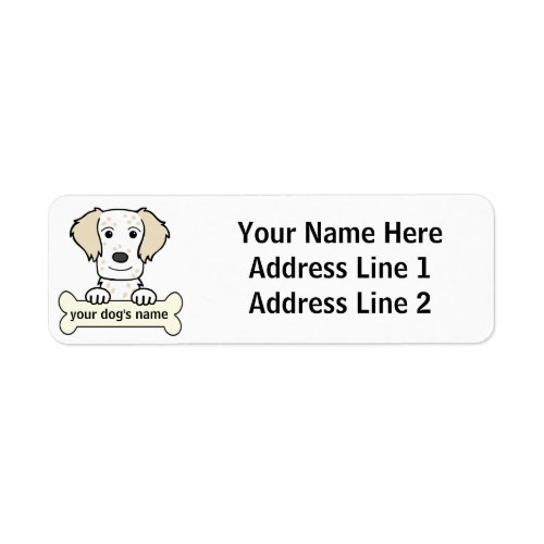 Personalized English Setter Label