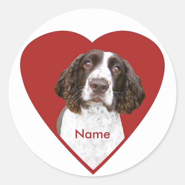 Personalized English Springer Spaniel Stickers (Front)