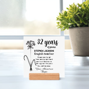 Personalized English teacher retirement  Holder