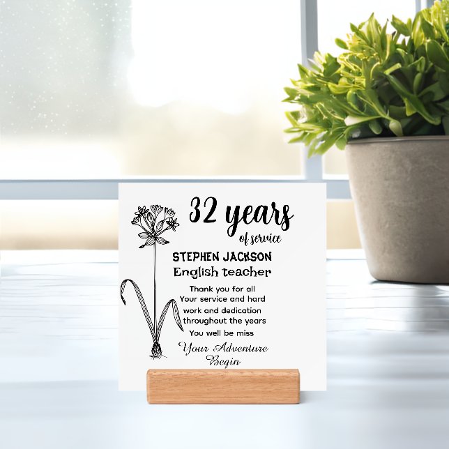 Personalized English teacher retirement  Holder (Insitu 1)