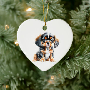 Personalized English Toy Spaniel Puppy Ceramic Ornament