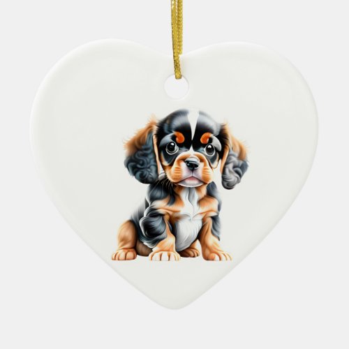 Personalized English Toy Spaniel Puppy Ceramic Ornament