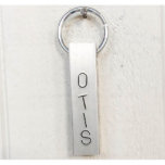 Personalized Engraved Aluminum Bar Keychain<br><div class="desc">When my oldest friend had her first baby,  I made these bar keychains as gifts for her family. He was the first grandson on both sides of the family and he was (and is) cherished. These also make great gifts for Father's Day,  Christmas,  or birthdays.</div>