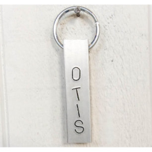 Personalized Engraved Aluminum Bar Keychain