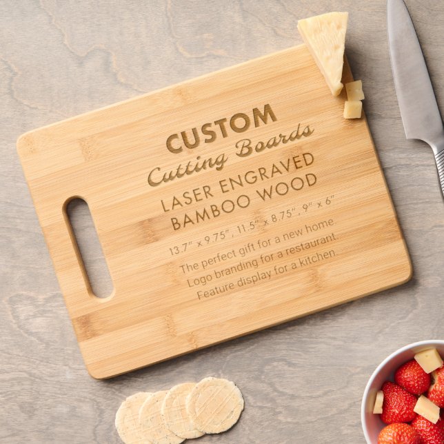 Personalized Engraved Cutting Board 11.5" x 8.75" (Cheese)