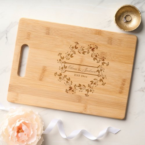 Personalized Engraved Cutting Board Wedding Gift