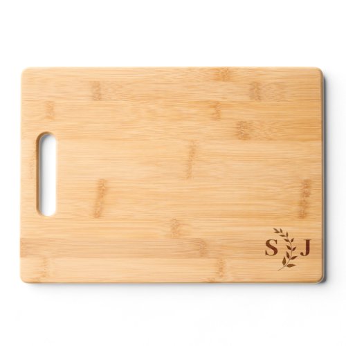 Personalized Engraved Monogram Etched Wooden Cutting Board