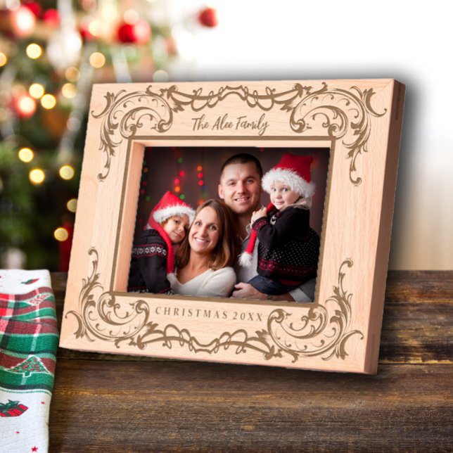 Personalized Engraved Wood Christmas Picture Frame (Creator Uploaded)