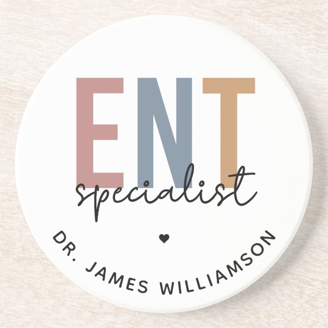 Personalized ENT Doctor ENT Specialist Coaster (Front)