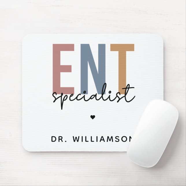 Personalized ENT Doctor ENT Specialist Mouse Pad (With Mouse)