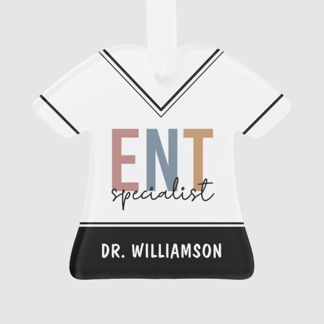 Personalized ENT Doctor ENT Specialist Ornament (Back)