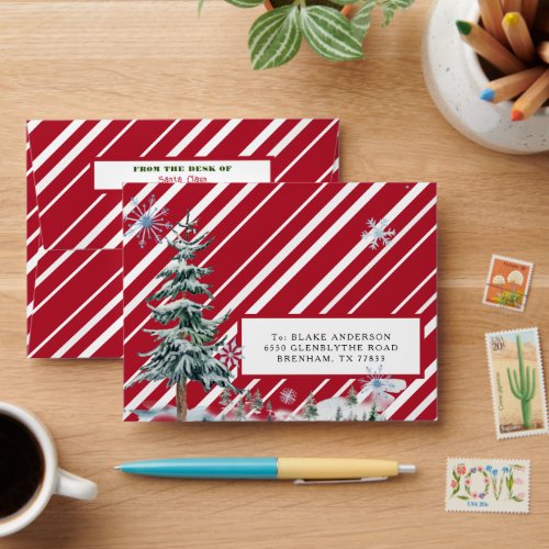 Personalized envelope from Santa Claus Christmas 