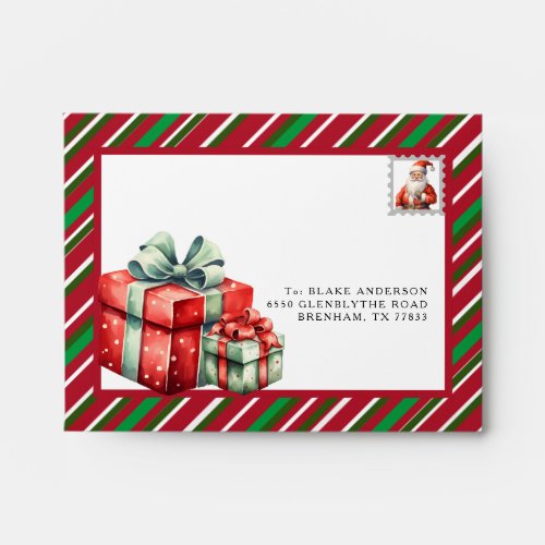 Personalized envelope from Santa Claus Christmas 