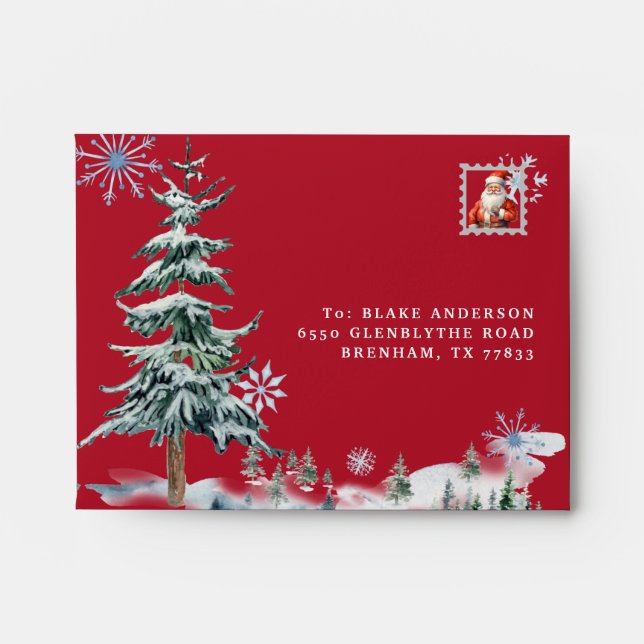 Personalized envelope from Santa Claus Envelope (Front)