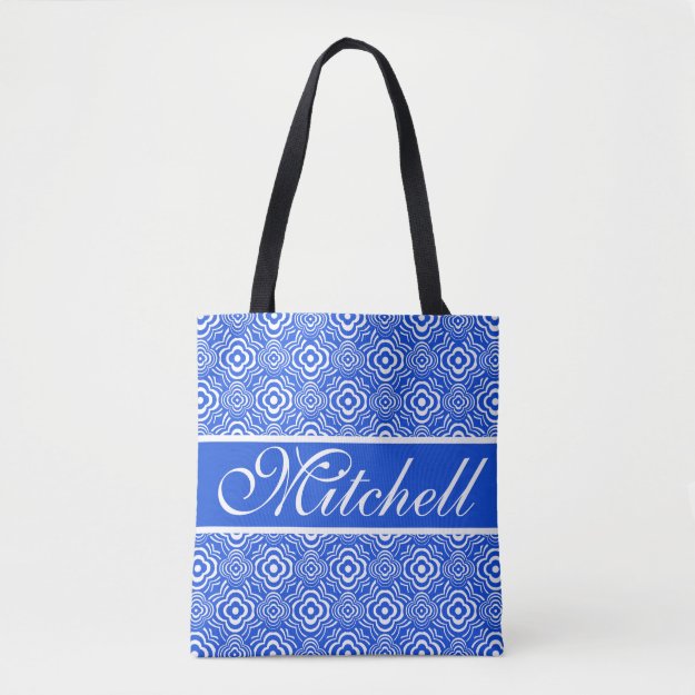 Personalized EP Blue Peddler Tote Bag
