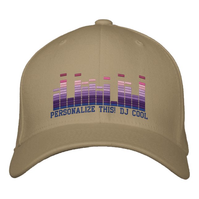 Personalized Equalizer Embroidery 4 the DJ in You! Embroidered Baseball Hat (Front)