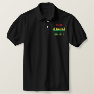 Personalized Equalizer Embroidery 4 the DJ in You! Embroidered Polo Shirt