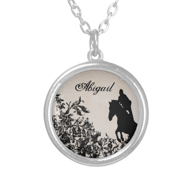 Personalized Equestrian Horse Jumping Necklace (Front)