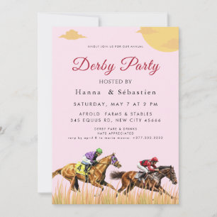 Personalized Equestrian Horse Racing Invite