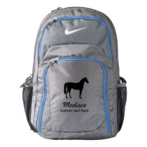 Personalized Equestrian Horse & Riders Custom Name Backpack Personalized Equestrian Horse & Riders Custom Name Backpack