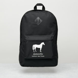 Personalized Equestrian Horse & Riders Custom Name Port Authority® Backpack