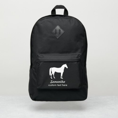 Personalized Equestrian Horse  Riders Custom Name Port Authority Backpack