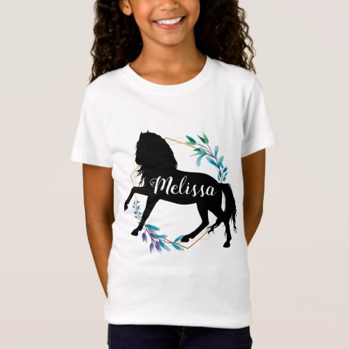 Personalized Equestrian Horse Riding Custom Name  T_Shirt