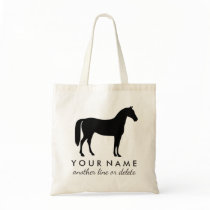 Personalized Equestrian Horse Riding Custom Name Tote Bag Personalized Equestrian Horse Riding Custom Name Tote Bag