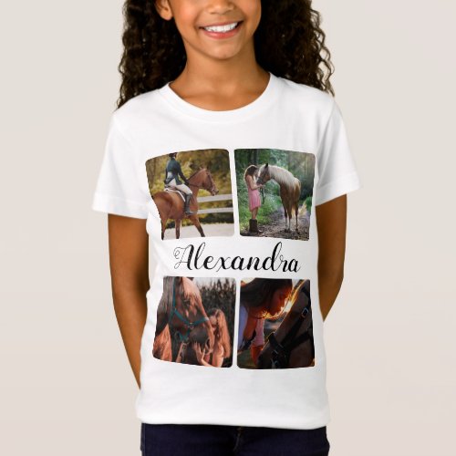 Personalized Equestrian Horse Riding photo T_Shirt