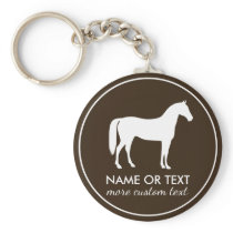 Personalized Equestrian Horseback Riding Name Keychain