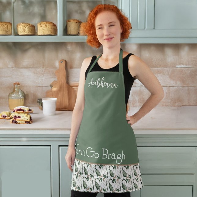 Personalized Erin Go Bragh Celtic Pattern Apron (Creator Uploaded)