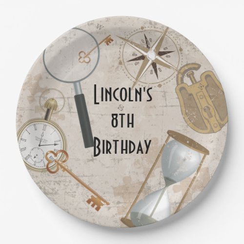 Personalized Escape Room Birthday Party Plates