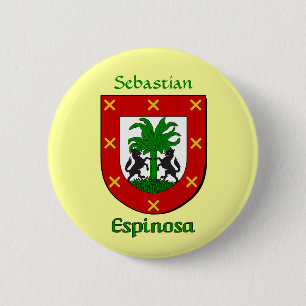 Personalized Espinosa Historical Shield Button