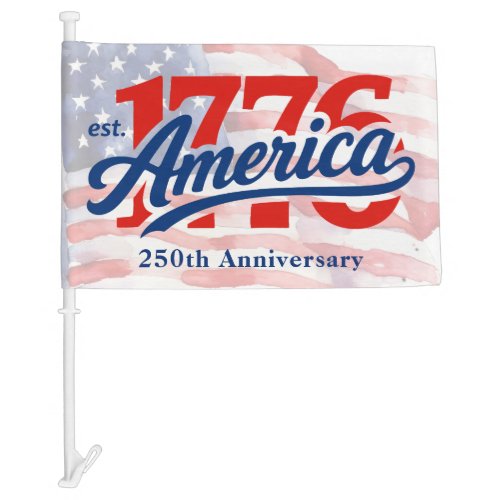Personalized Est 1776 America 250 Anniversary Car Flag