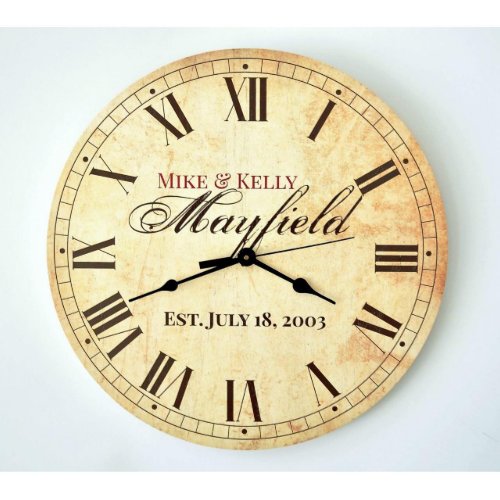 Personalized Est. Family 13" Antique Finish Clock