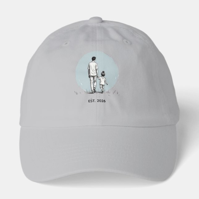 Personalized EST Year Father & Daughter Minimalist Hat (Front)