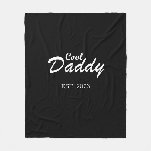 Personalized established Daddy Fleece Blanket