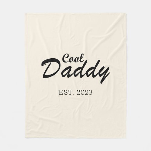 Personalized established Daddy Fleece Blanket
