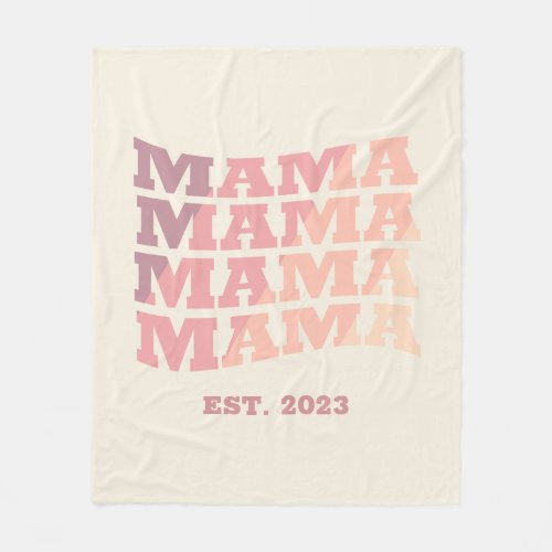 Personalized established Mama Fleece Blanket