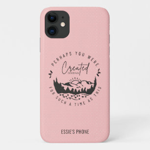 Personalized Esther Bible Verse Blush Christian iPhone 11 Case
